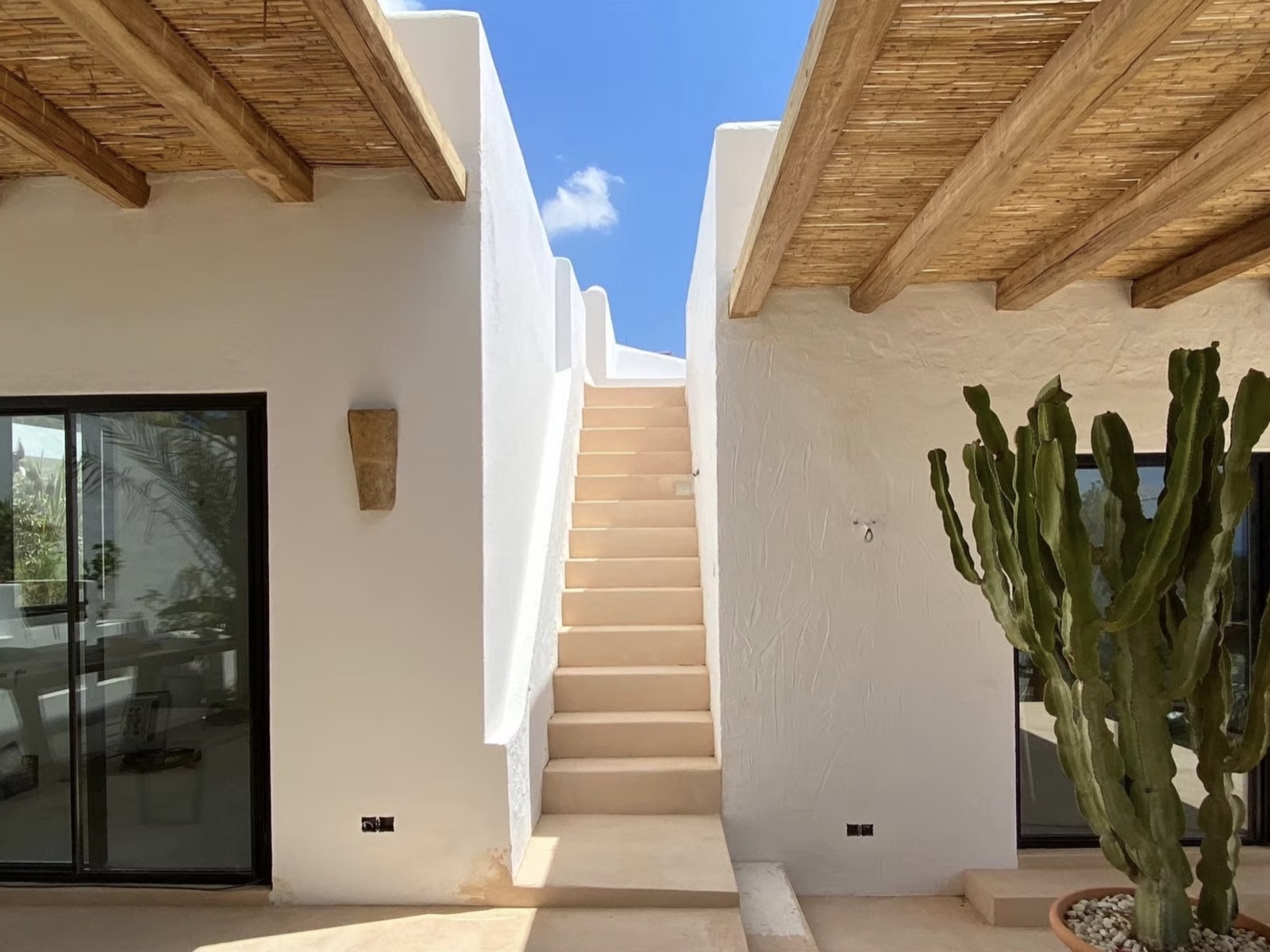 Mediterranean stair and shaded terraces