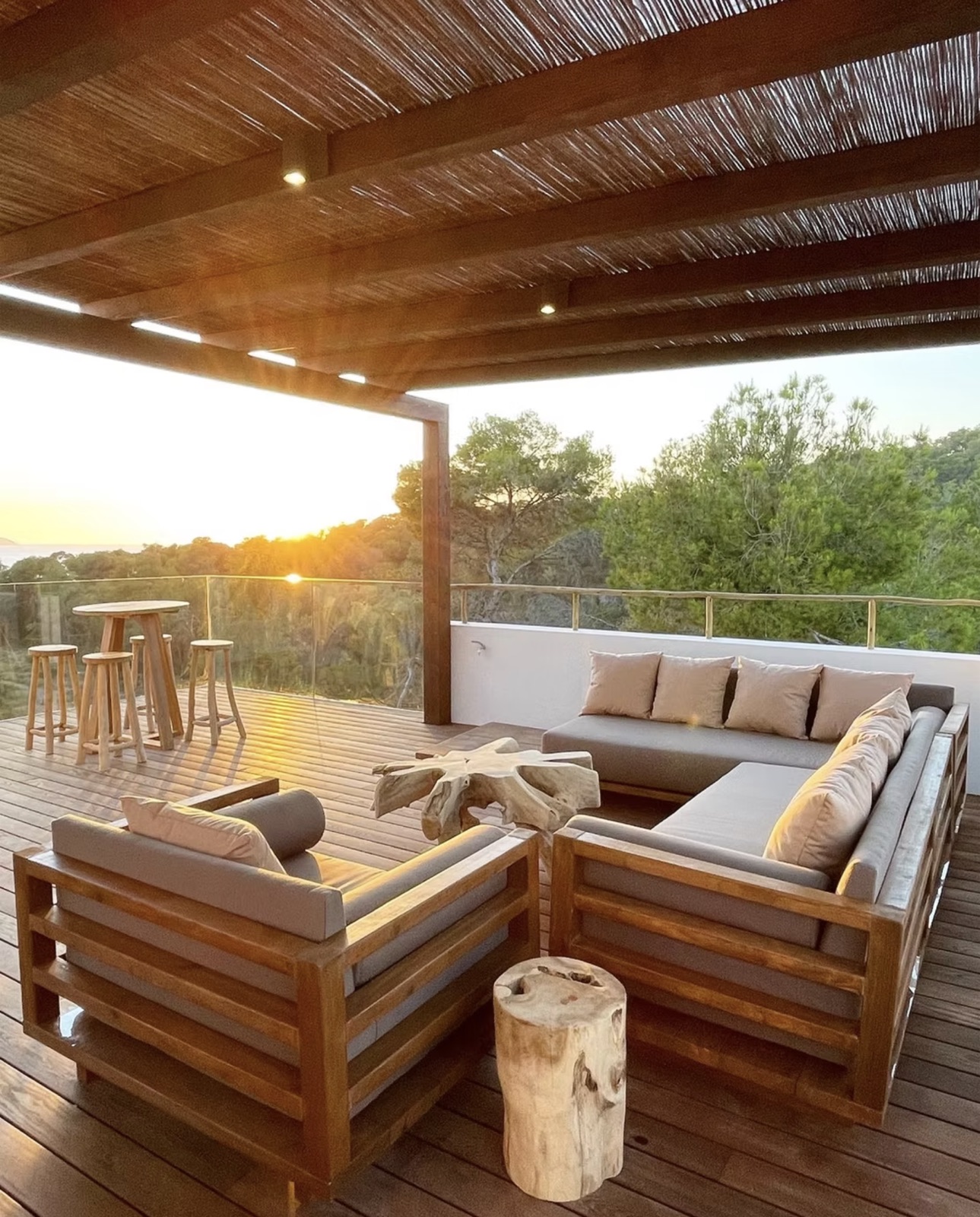 Sunset terrace designed for outdoor living